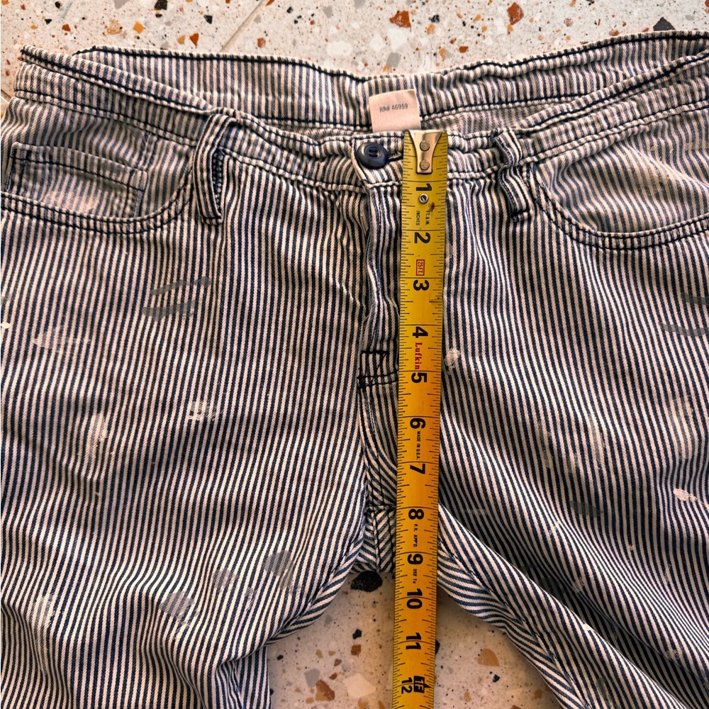NSF distress, blue and white stripes , lightweight jeans - Picture 10 of 11